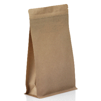 BoxBeutel kraftpapier mit Zipper - 110+55x185 mm
