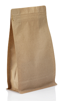 BoxBeutel kraftpapier mit Pocket-Zipper - 130+65x225 mm