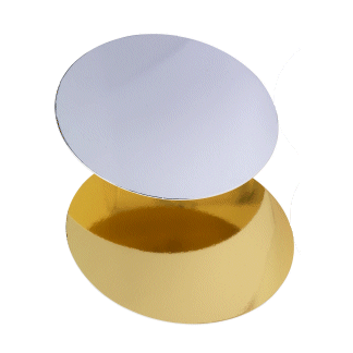 Kartonrundscheiben - 16cm gold/silber